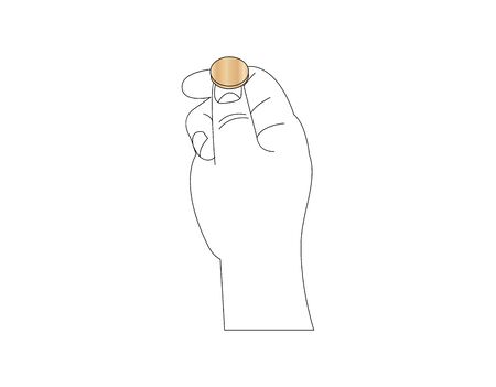 coin toss on whiteのイラスト素材