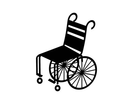 wheelchair icon on whiteのイラスト素材
