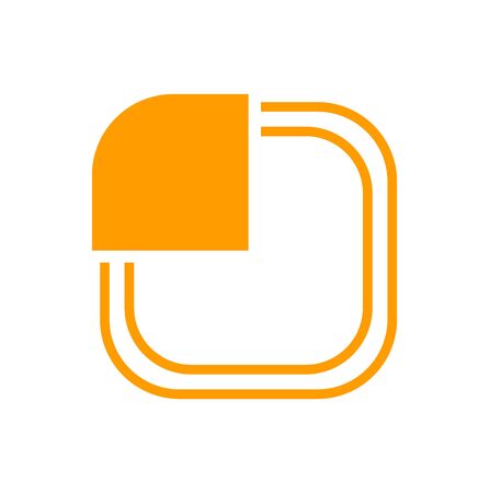 orange abstract logo on whiteのイラスト素材