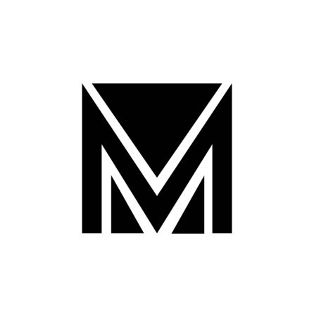 corporate business M logo on whiteのイラスト素材