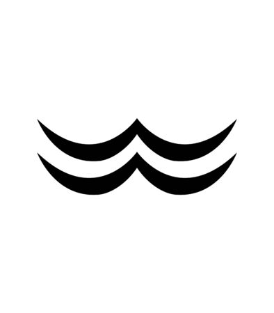 abstract moustache logo on whiteのイラスト素材