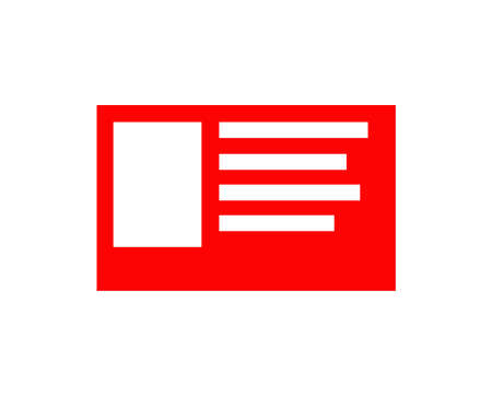 red id card icon isolatedのイラスト素材