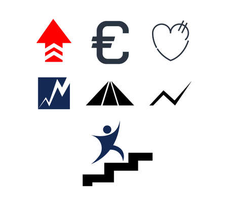 set of economy icons isolatedのイラスト素材