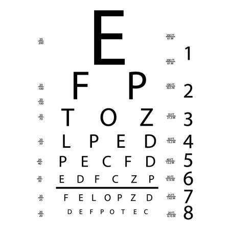 eye test optical chartのイラスト素材