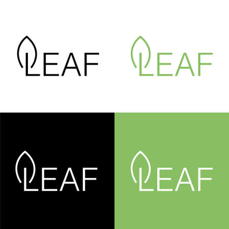 leaf cosmetics eco design on whiteのイラスト素材