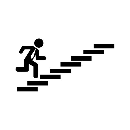 businessman steps icon isolated on whiteのイラスト素材