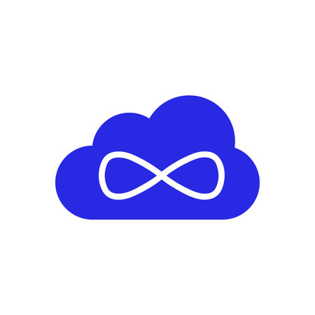infinity cloud sign symbol iconのイラスト素材