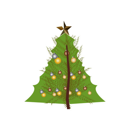 Christmas tree icon on whiteのイラスト素材