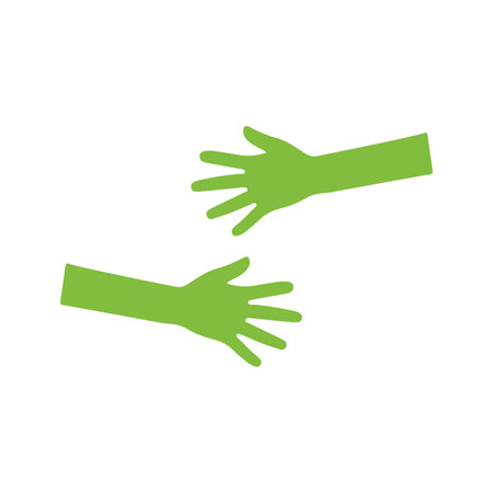 hugs hands icon on whiteのイラスト素材