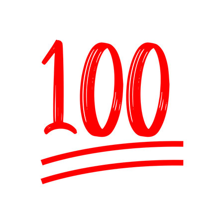 100 percent icon isolated on whiteのイラスト素材