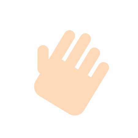 Hand icon vector isolated on white background for your web and mobile app design, Hand logo conceptのイラスト素材