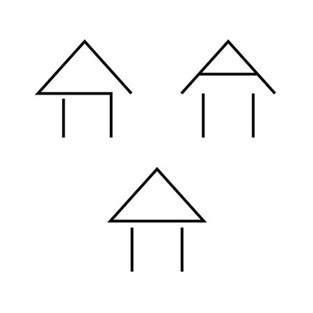 house icons set. Outline illustration of arrow vector icons for webのイラスト素材