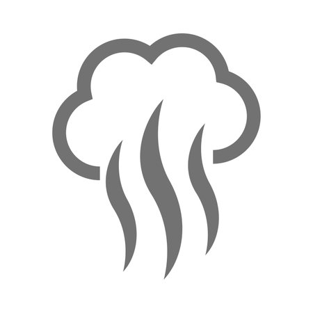 smoke icon isolated on white backgroundのイラスト素材