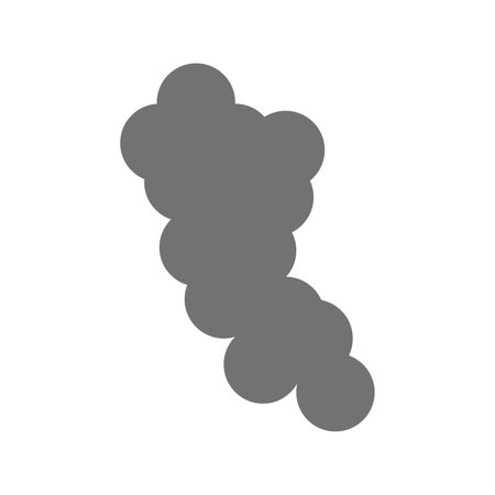 smoke icon isolated on white backgroundのイラスト素材