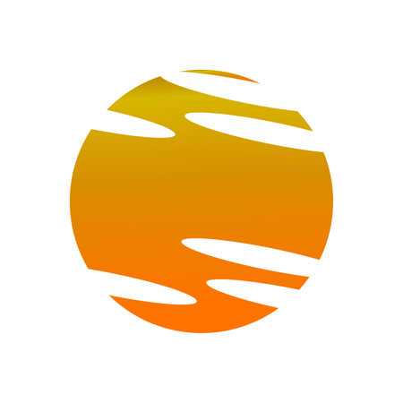 sun icon isolated on white backgroundのイラスト素材