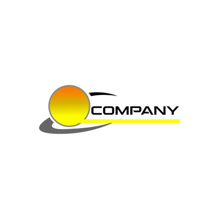 company logo icon element template vector illustration design orange yellow sun solar energyのイラスト素材