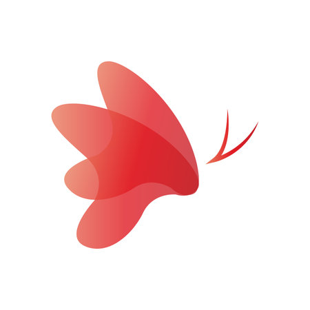 Butterfly logo design. Vector illustration. Abstract butterfly icon.のイラスト素材