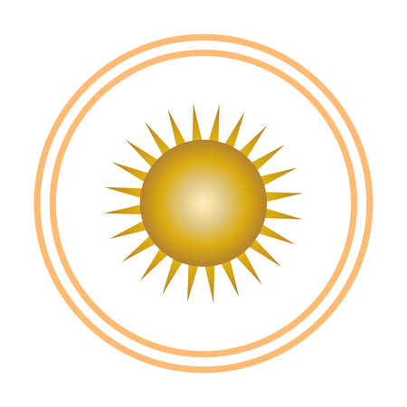 Isolated sun icon on a white background, Vector illustration. Eps 10のイラスト素材