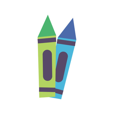 Crayons icon vector isolated on white background for your web and mobile app design, Crayons logo conceptのイラスト素材