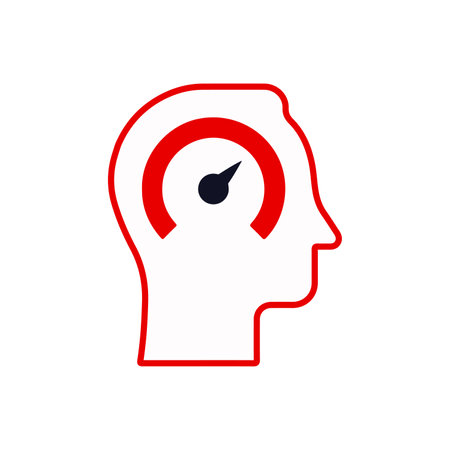 Human head with thermometer icon. Flat design style eps 10のイラスト素材