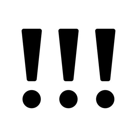 Exclamation mark icon. Attention sign. Hazard warning symbol. Flat design style.のイラスト素材