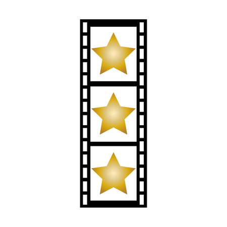 movie strip with star isolated icon vector illustration designicon vector illustration designのイラスト素材