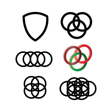 Set of abstract logos. Vector design elements. Symbols for corporate identity.のイラスト素材