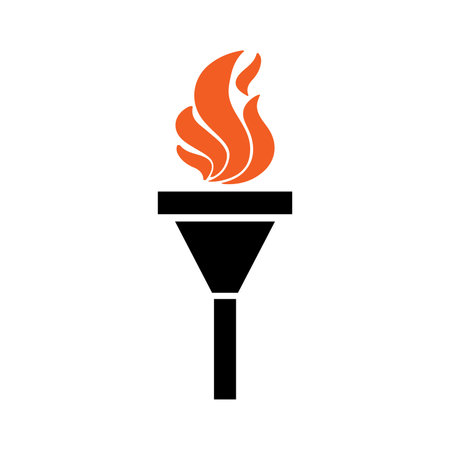 Torch icon. Power energy and power theme. Isolated design. Vector illustrationのイラスト素材