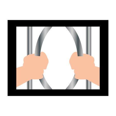 Prison concept with icon design, vector illustration 10 eps graphic.のイラスト素材