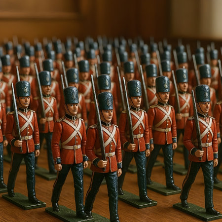 Miniature soldiers in the Royal Palace of London, England, UKの素材