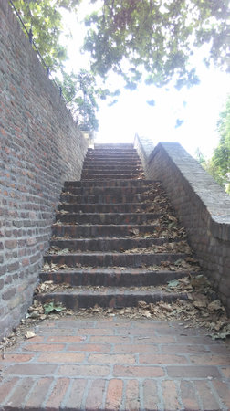 Old stone stairs in the park, north china, Hong Kong