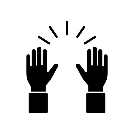 hands human silhouette style icon vector illustration design, designed for web and appの素材