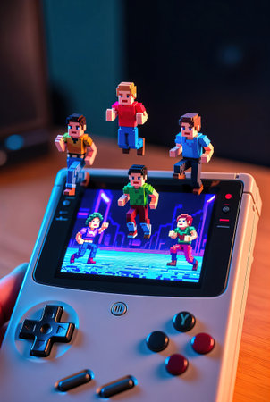 Close up of Nintendo Switch video game. Nintendo Switch is a video game console developed by Nintendo.の素材