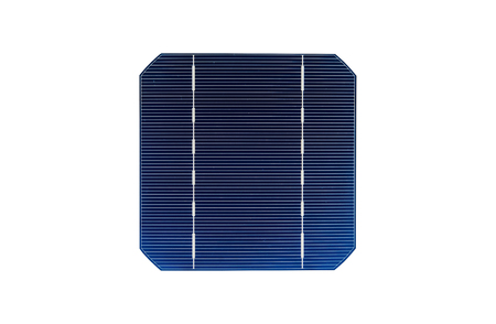 Solar cell on white background.の写真素材