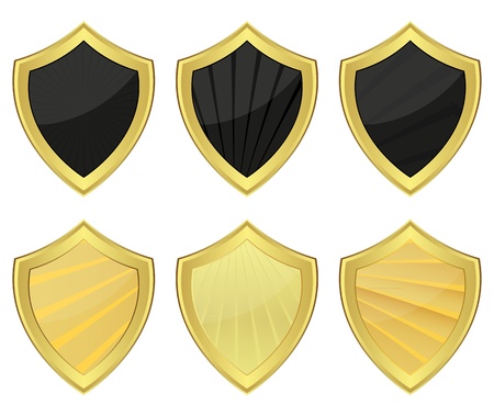Set of shields のイラスト素材