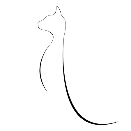 contour catsのイラスト素材