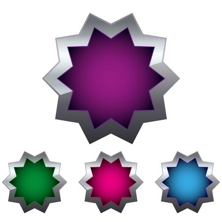 colored buttonのイラスト素材