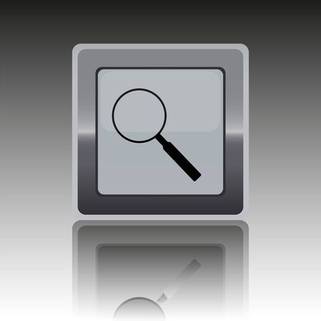 button with a magnifying glassのイラスト素材
