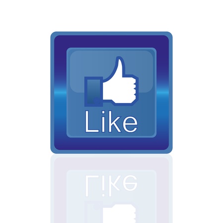 Button labeled Likeのイラスト素材