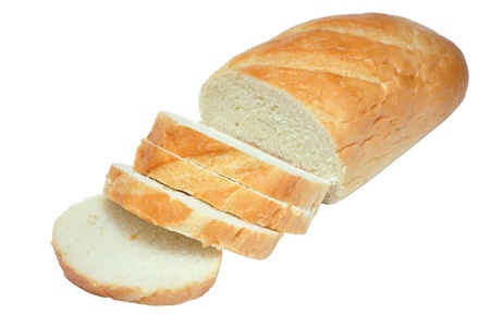 Sliced loaf of white bread