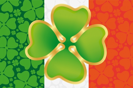 St  Patrick s Day symbol on the flag of Irelandのイラスト素材
