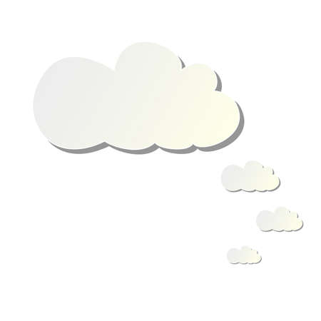 cloud patterns out of paperのイラスト素材