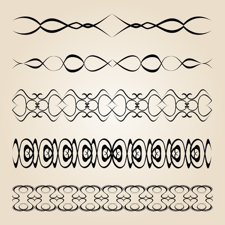 set of vector calligraphy elementsのイラスト素材