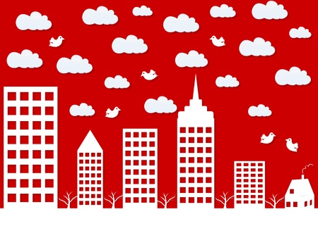 Paper City  Vectorのイラスト素材
