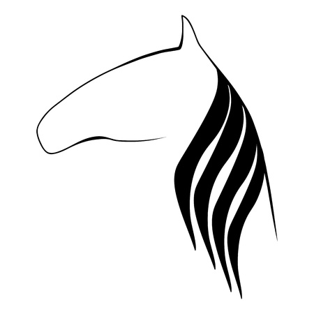 silhouette of a horse  のイラスト素材