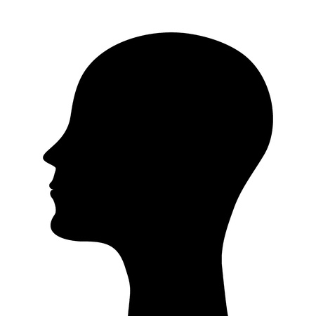 silhouette of a man head のイラスト素材