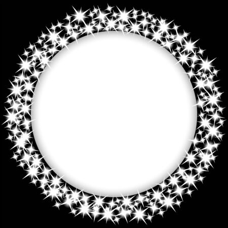 round frame with starsのイラスト素材