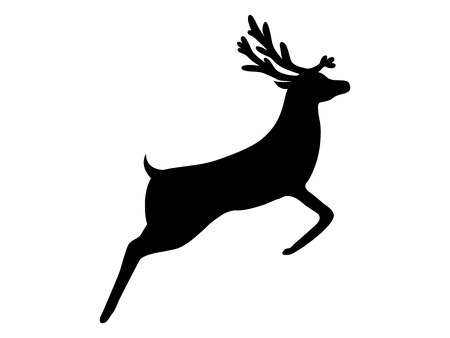 reindeer isolated on white backgroundのイラスト素材