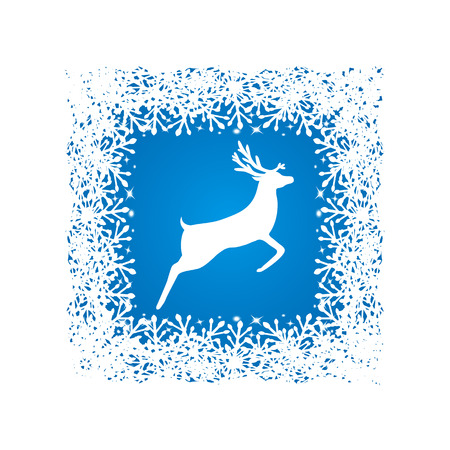 Merry Christmas background with snowflakesのイラスト素材