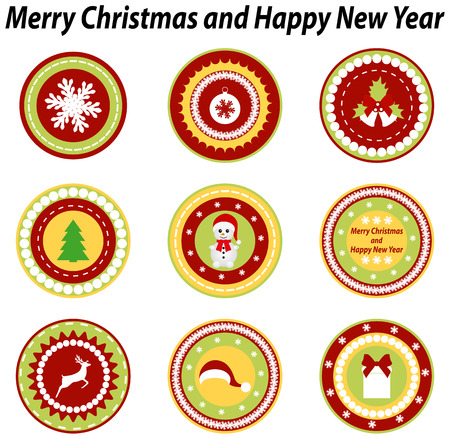 Set of tags for Christmas designのイラスト素材